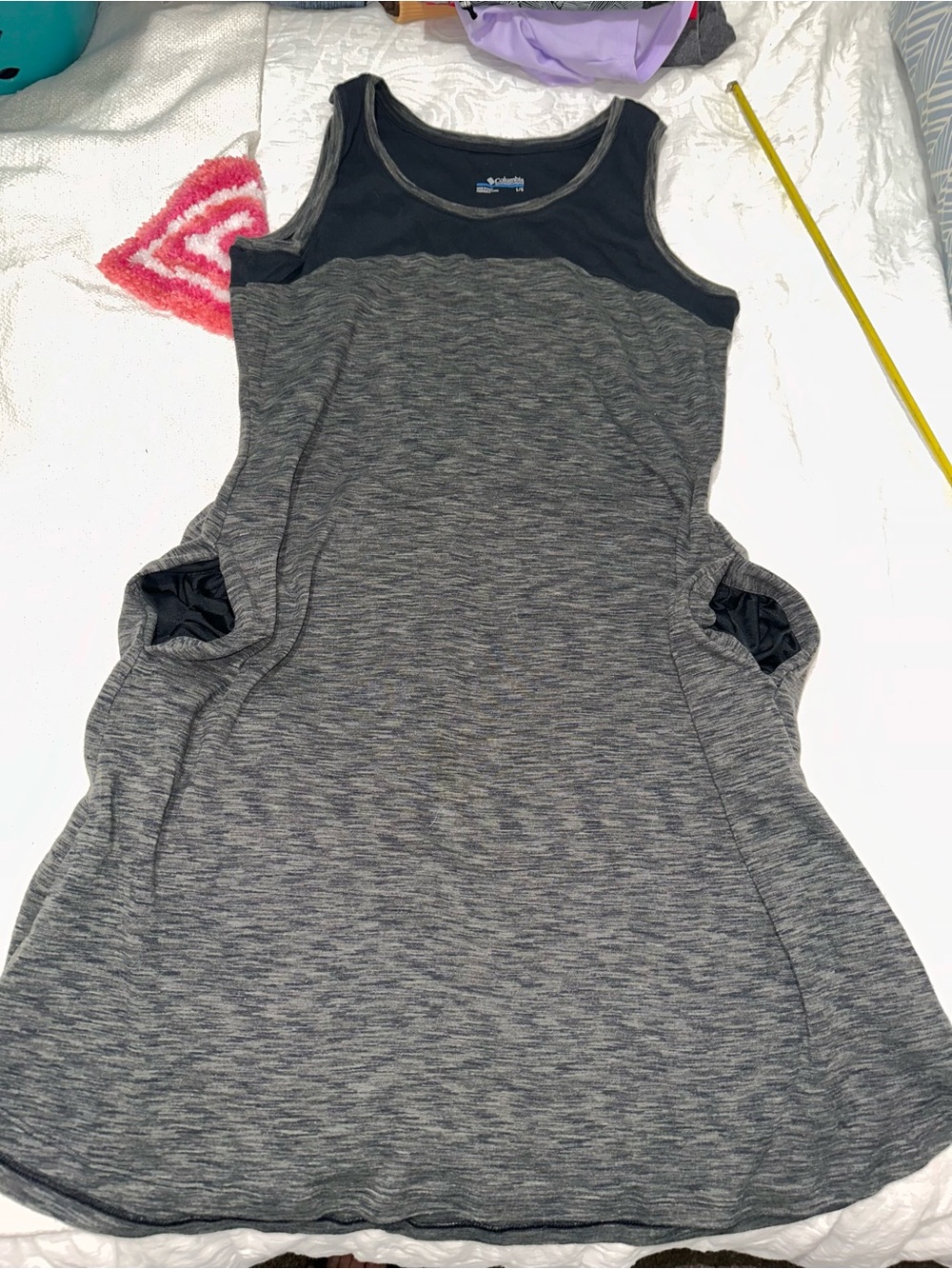 Columbia Gray and Black Athletic Tank Dress